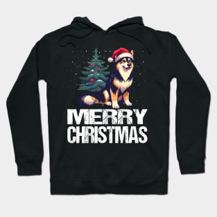 Merry Christmas Shepsky Husky Mix Hoodie